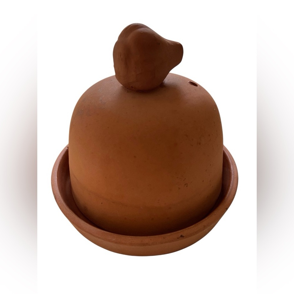 Terracotta Garlic Dish with Lid